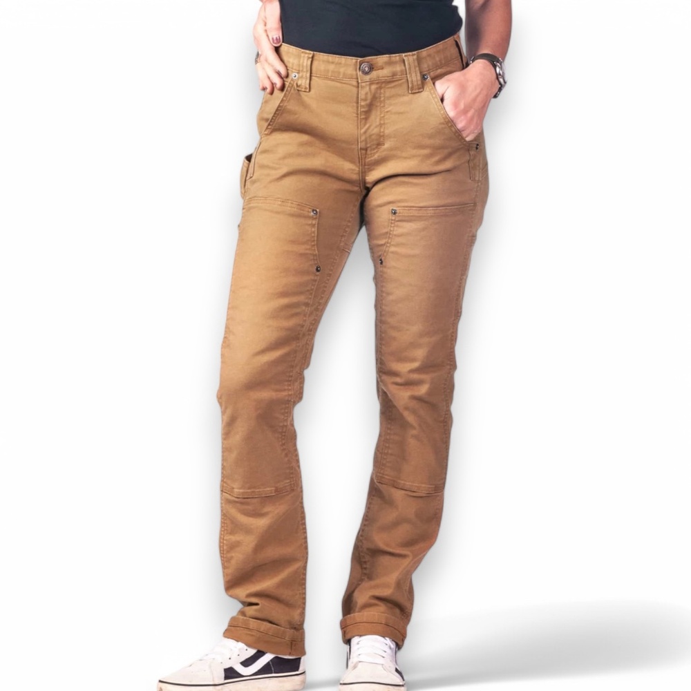 Dovetail Workwear Women’s Maven X Saddle work pants, size 8 Brown Canvas